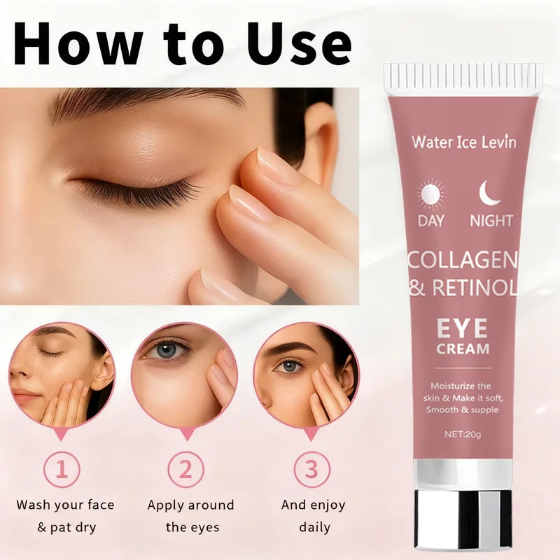 Collagen Retinol Eye Cream | Day & Night Formula | Firms & Hydrates 20g Peaceful Pleasures Health and Wellness