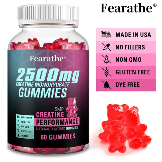 Creatine Monohydrate Gummies - Boost Energy, Build Muscle Mass, and Improve Athletic Performance, Supports Mood Health Peaceful Pleasures Health and Wellness