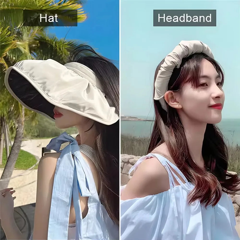 Summer Empty Top Wide Brim Foldable Sun Hat for Women Anti UV Sunscreen Bucket Hat Female Outdoor Hiking Fishing Beach Caps Peaceful Pleasures Health and Wellness
