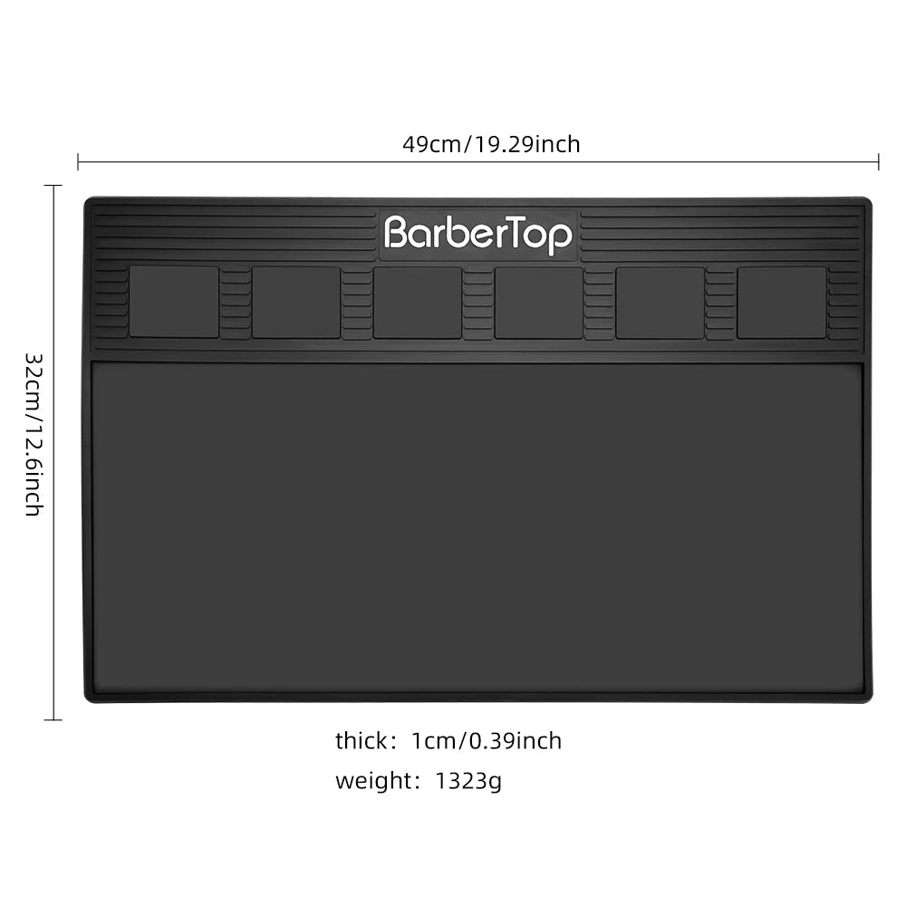 3/6 Grid Magnetic Hairdressing Tools Storage Mat Soft Rubber Antiskid Waterproof Tray Bar Service Mat Barber Tools Accessories Peaceful Pleasures Health and Wellness 6 grids