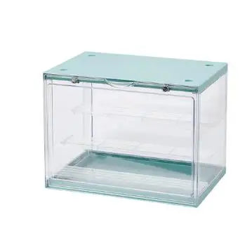 Blind Box Storage Display Rack, Bubble Mat Acrylic Doll Model Display Cabinet, Dustproof Doll Figurine Display Box Peaceful Pleasures Health and Wellness green