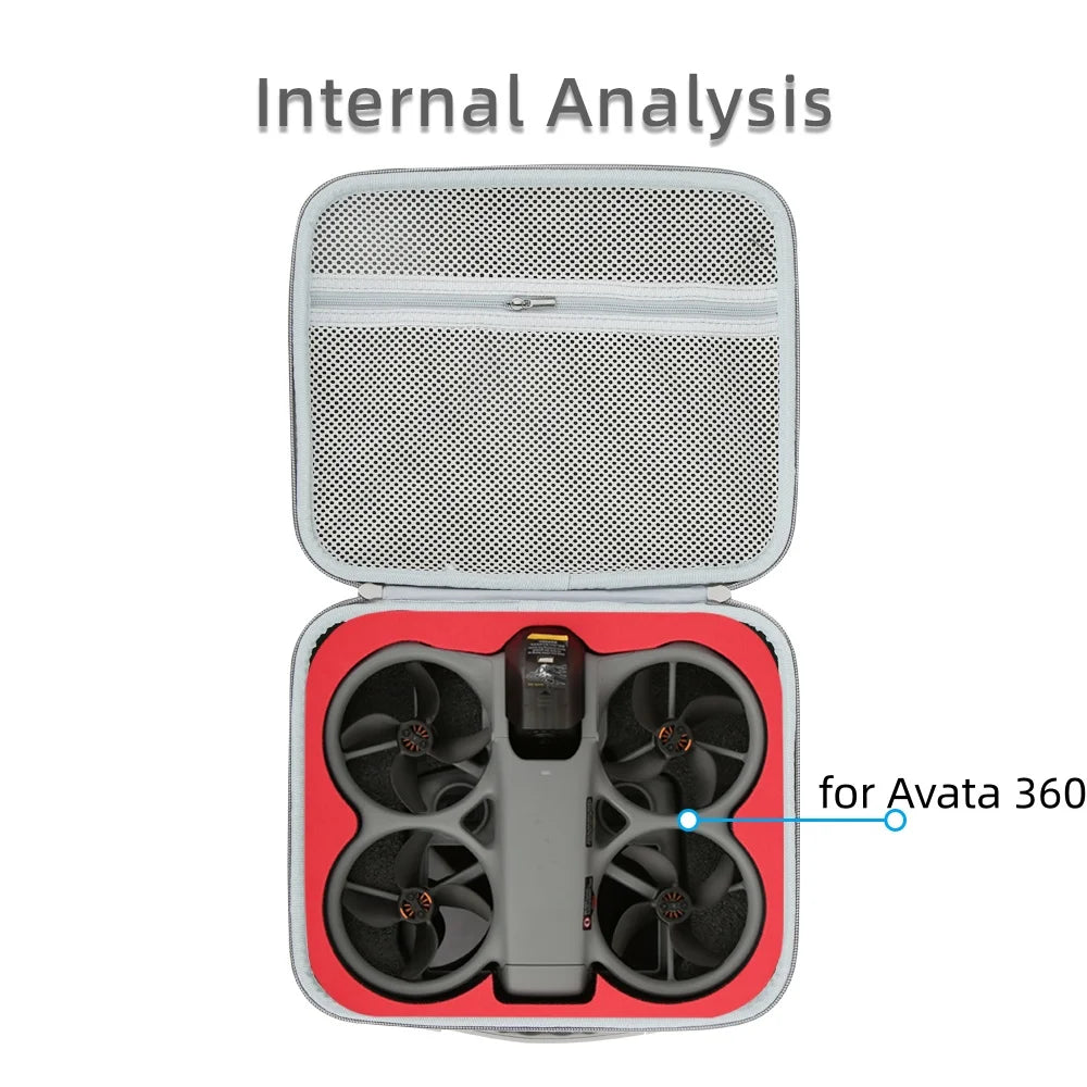 PU Storage Bag for DJI Avata 360 & RC 2 with Shoulder Strap
