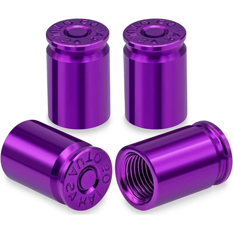 Bullet Shell Tire Valve Stem Caps Aluminum Alloy Car Air Cap Cars SUV