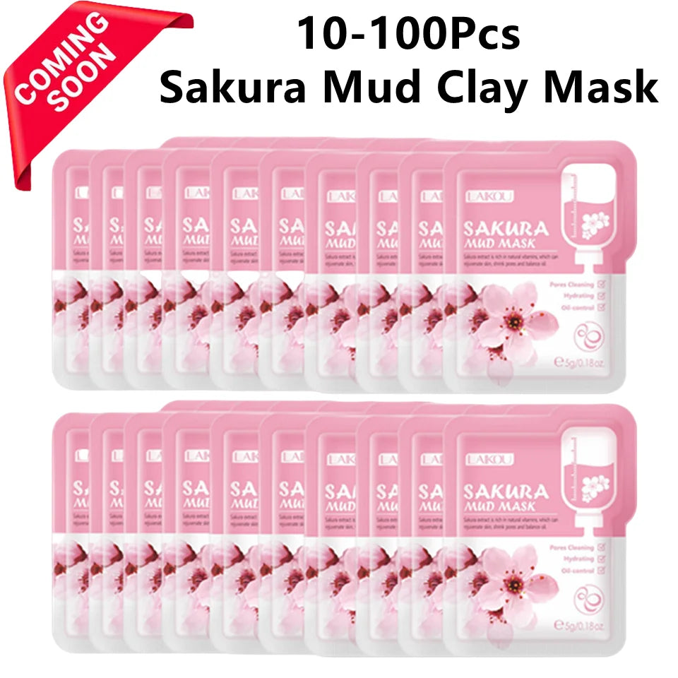 Sakura Volcanic Mud Clay Mask – Oil Control & Deep Cleansing Clay Face Mask Peaceful Pleasures Health and Wellness