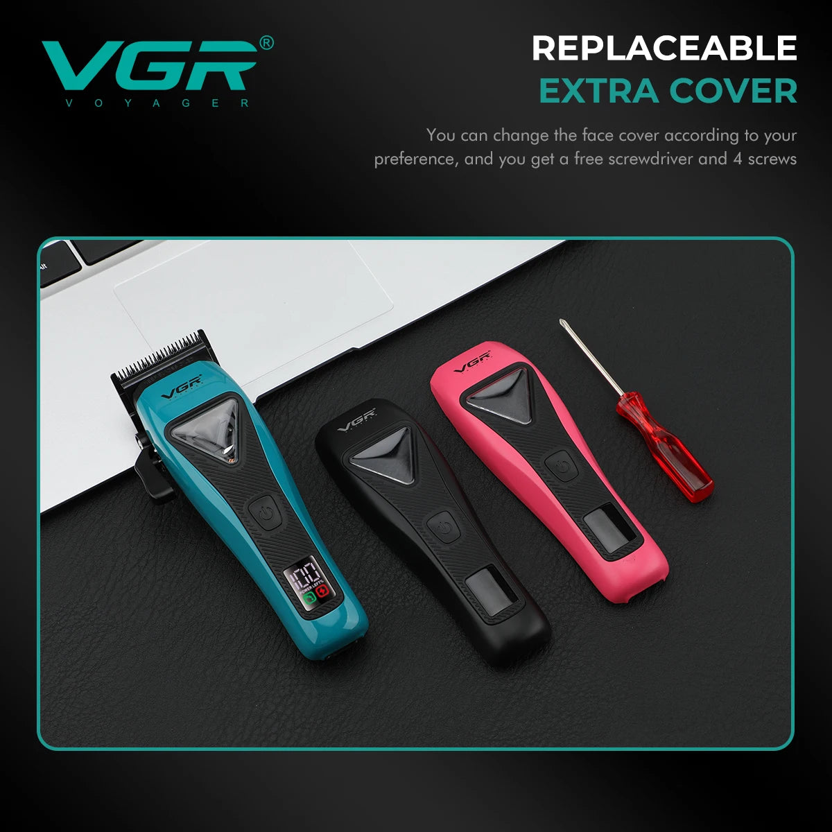 VGR new magnetic levitation electric hair clipper professional grade hair trimming machine alloy high-end push shear V-035C Peaceful Pleasures Health and Wellness