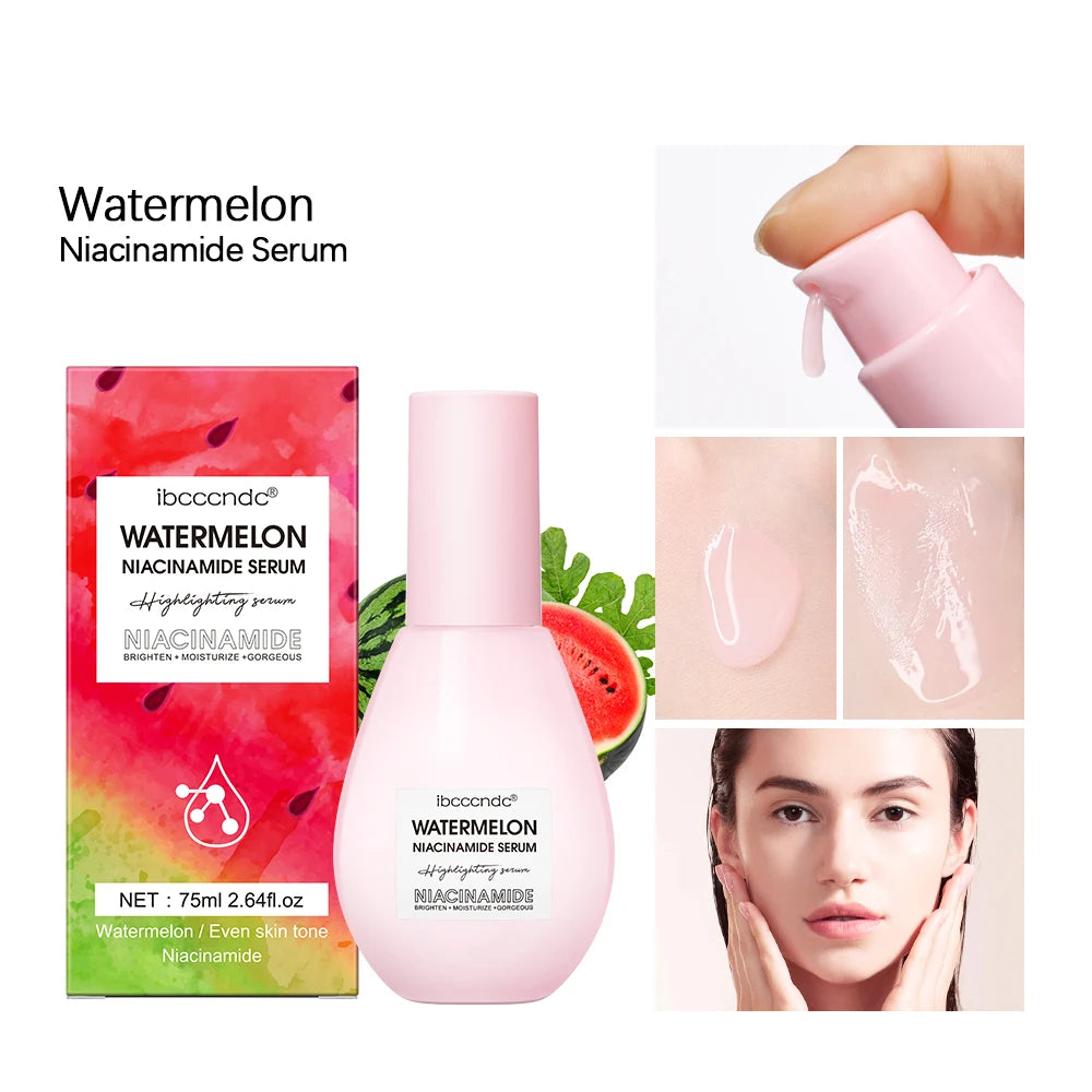 New Watermelon Glow Niacinamide Dew Drops Serum Makeup Primer Cream Lightweight Facial Serum & Priming Liquid Brightner Peaceful Pleasures Health and Wellness