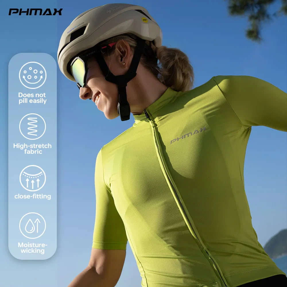 PHMAX Women's Cycling Jersey – Breathable Summer MTB Road Bike