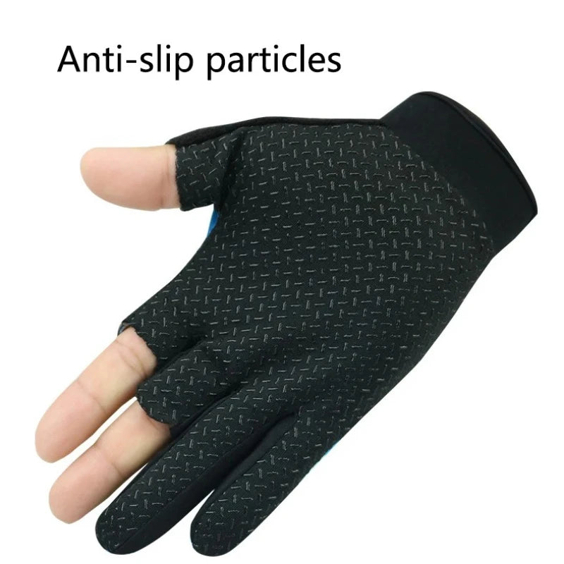 Fishing Flina Gloves for Men and Women Three Fingers Exposed Spring and Summer Breathable Thin Sports Anti-slip Gloves Peaceful Pleasures Health and Wellness