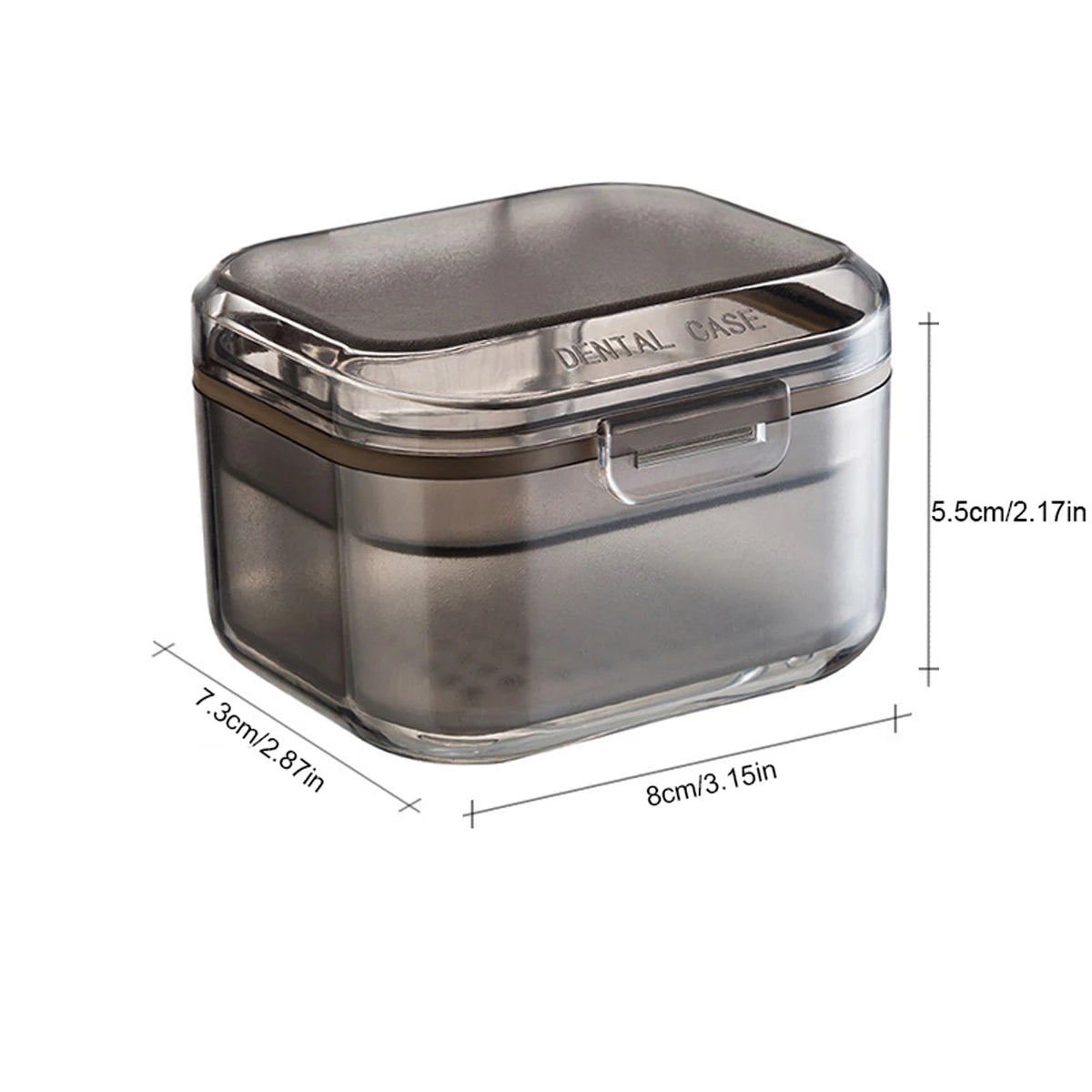 1PCS Portable Invisible Braces Box For Storing Orthodontic Appliances Braces Ceaning Box and Storage Box Peaceful Pleasures Health and Wellness Black