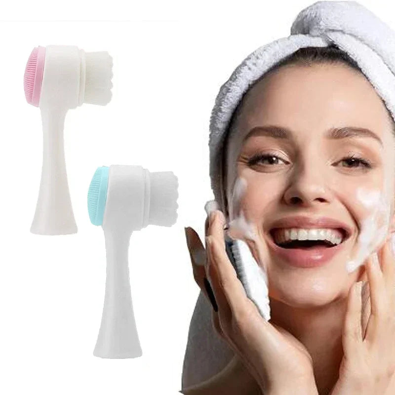 3D Double-Sided Silicone Face Cleansing Brush – Deep Pore Clean