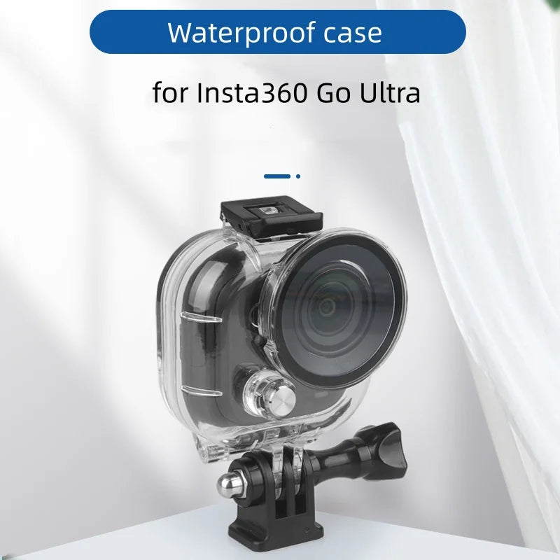 50M Waterproof Case For Insta360 Go Ultra Camera Waterproof Shockproof Snap-On Installation Ensures Easy And Hassle-Free Setup Peaceful Pleasures Health and Wellness