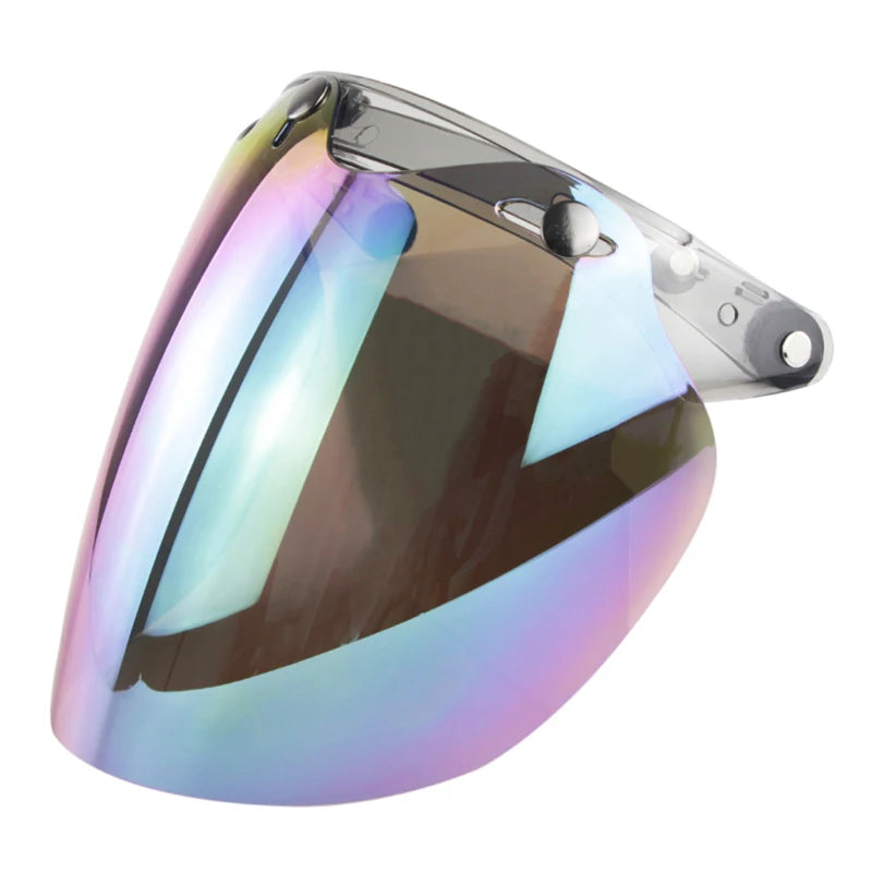 3-Snap Bubble Visor Open Face Motorcycle Helmet | Anti-UV Lens
