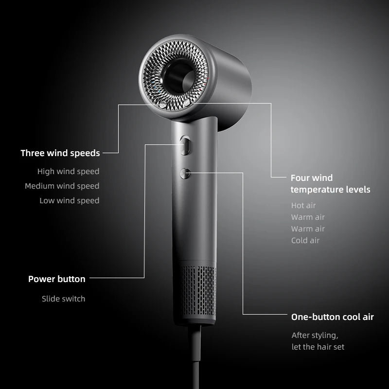 The high-speed hair dryer, a household high-power hair dryer, has a negative ion function to prevent dryness and frizz Peaceful Pleasures Health and Wellness