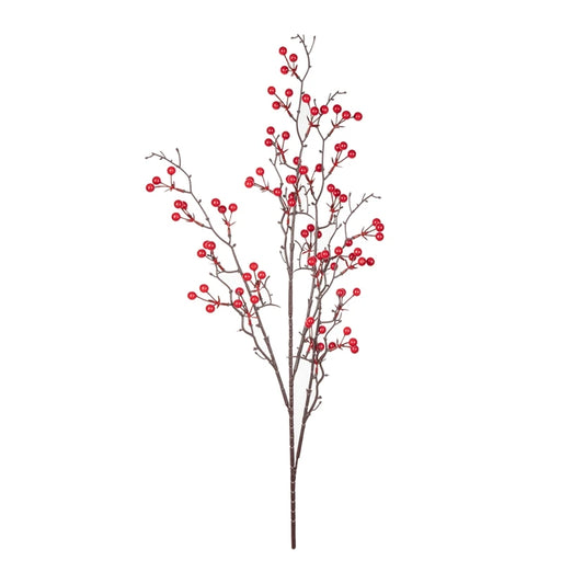 Artificial Holly Berry Branch Picks | Christmas & Wedding Decor Artificial Floral Branch Peaceful Pleasures Health and Wellness