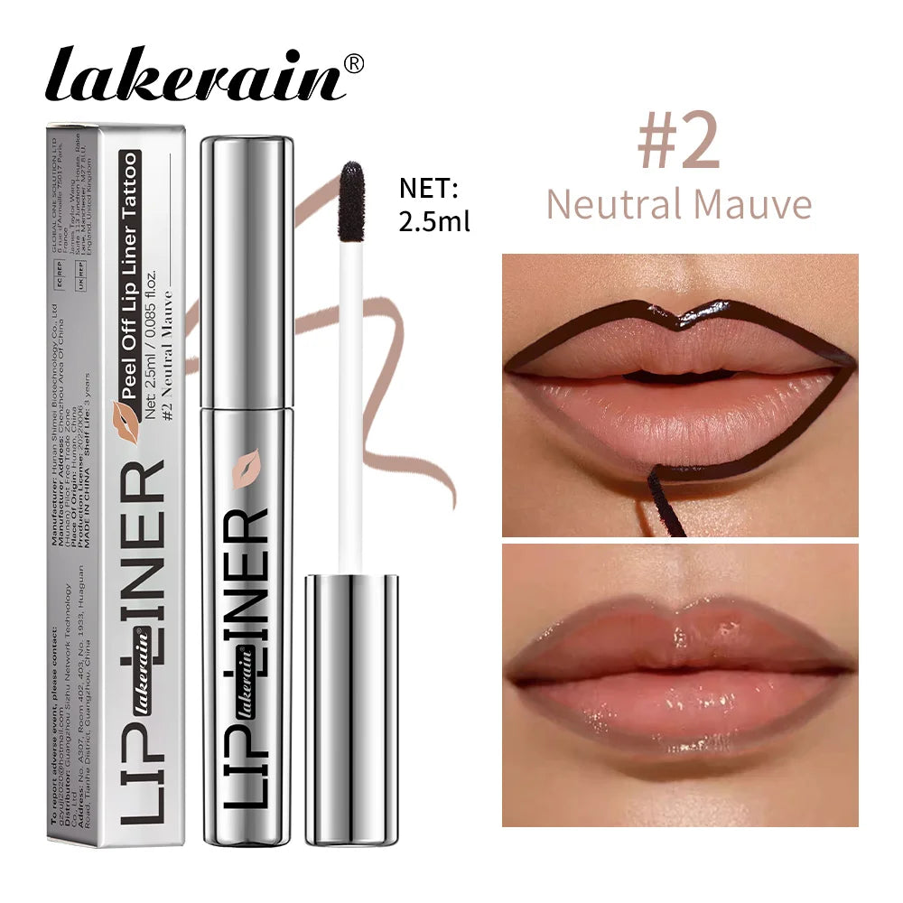 Peel Off Lip Stain Magic Lips Tattoo Long Lasting Waterproof Smudge Proof Transfer Proof Cosmetic Matte Lip Liner Pencil Peaceful Pleasures Health and Wellness 2Neutral Mauve