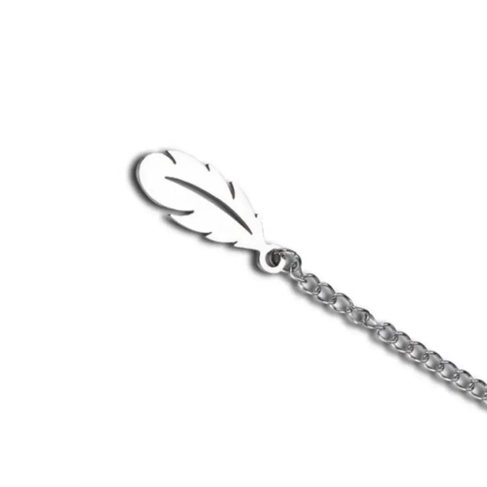 Exquisite Stationery Retro Bookmark Book Label Leaf Pendant Metal Bookmark Cameo a Well-read Woman Page Mark Reading Accessories Peaceful Pleasures Health and Wellness