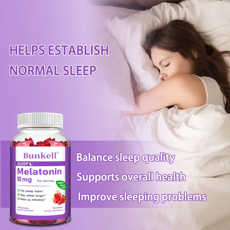 Bunkell Melatonin Gummies for Sleep Support Peaceful Pleasures Health and Wellness