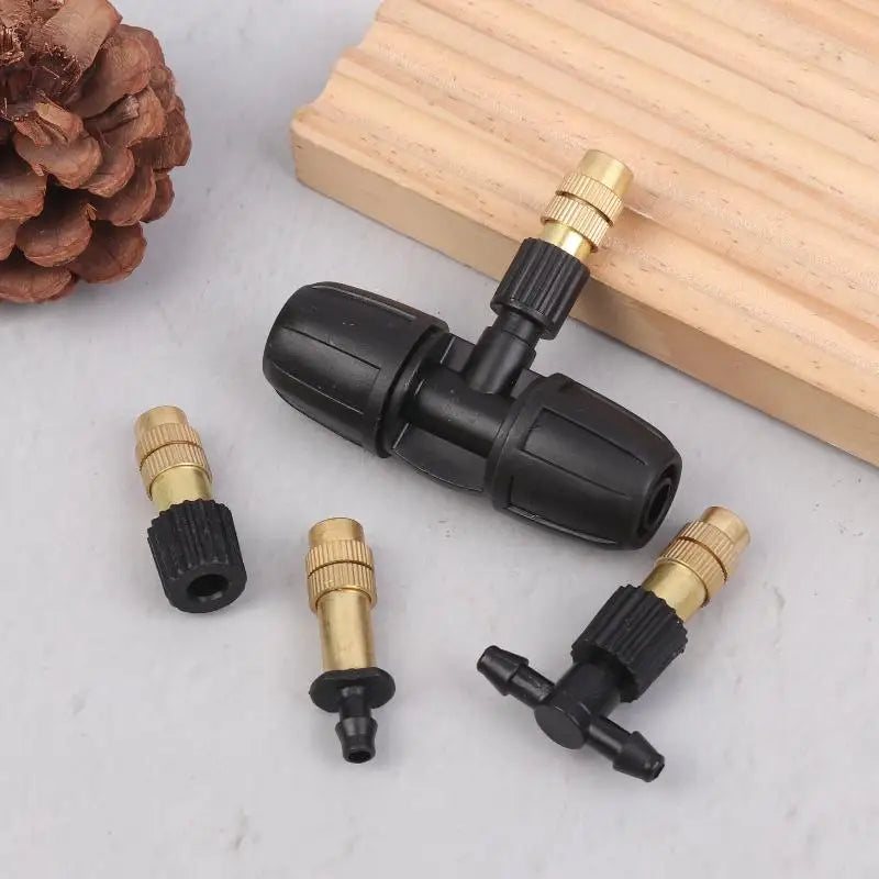 10Pcs/pack Garden Misting Cooling System Garden Irrigation Watering Brass Atomizer Adjustable Garden Micro Sprinklers Peaceful Pleasures Health and Wellness