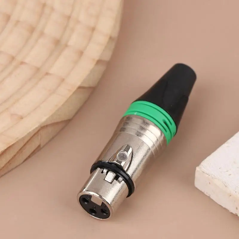1Pc MIC Adapter XLR Cable Terminal Audio Wire Connector Pin XLR Plug Jack Male / Female Microphone Connector Peaceful Pleasures Health and Wellness male Green