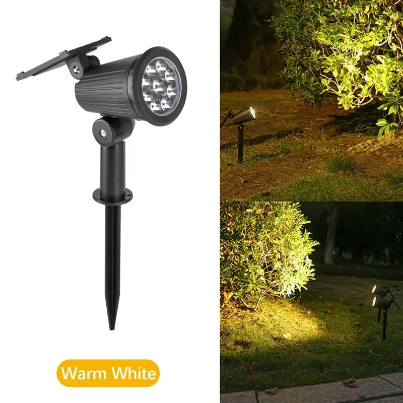 RTONTR Solar Spotlight Outdoor Waterproof Dimmable Garden Light