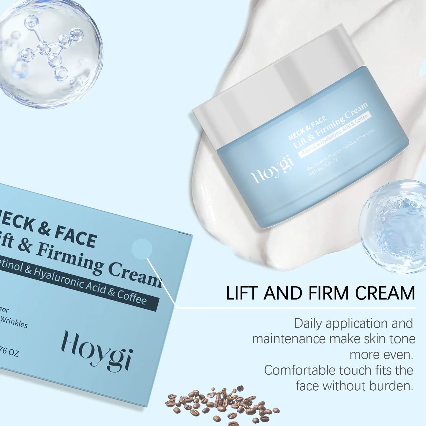 Retinol Firming Neck Cream | Hexapeptide & Collagen, 50mL