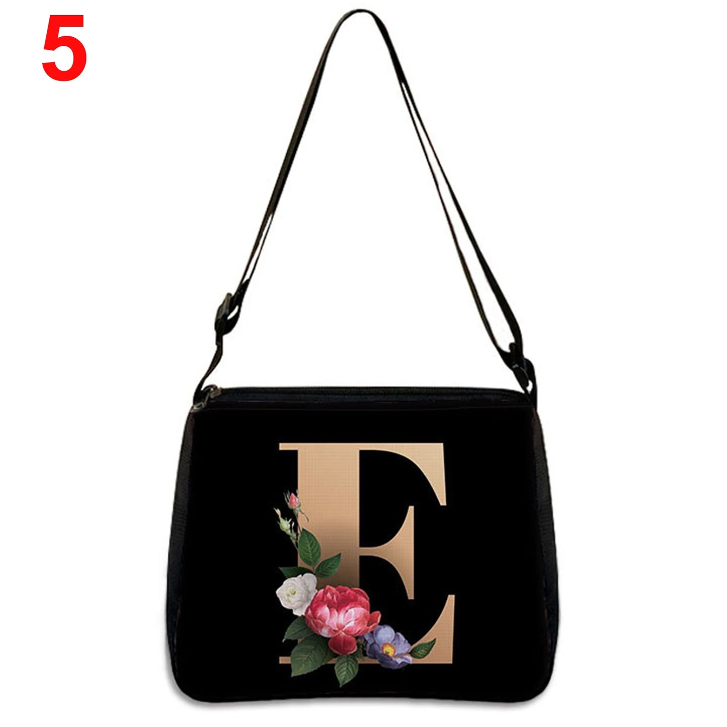 Female Portable Underarm Shoulder Bag Letter Pattern Crossbody Bag with Adjustable Shoulder Strap for Commuting Business Travel Peaceful Pleasures Health and Wellness