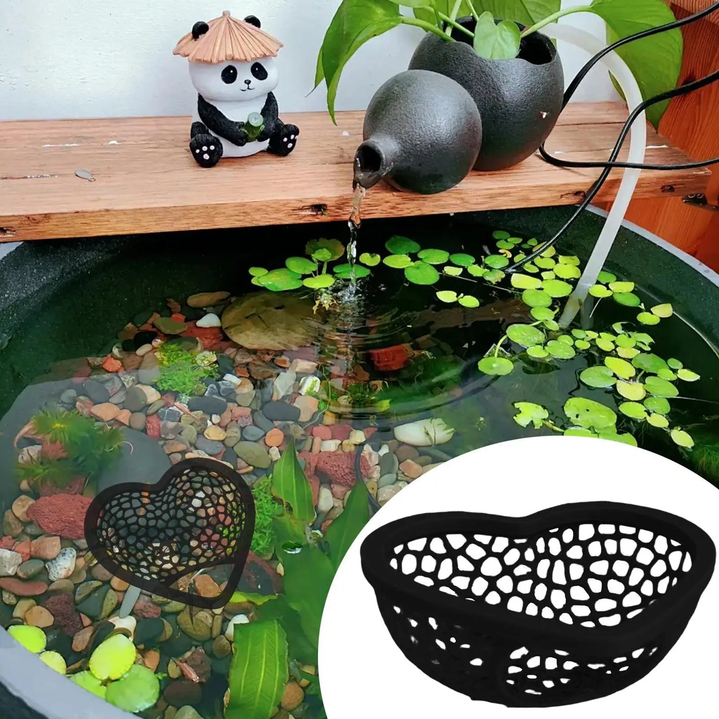 Heart Floating Betta Hide – Fish & Shrimp Cave Hammock