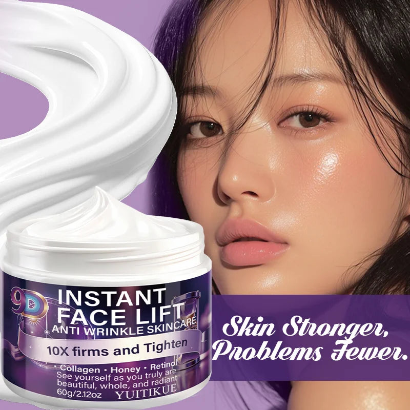 YUITIKUE 9D Instant Face Lift Anti Wrinkle Cream 60g Collagen Retinol Tightening & Hydrating Skin Care Peaceful Pleasures Health and Wellness