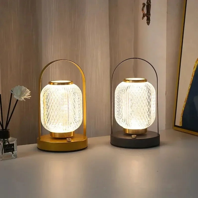 Retro Rechargeable LED Touch Table Lamp | USB Night Light