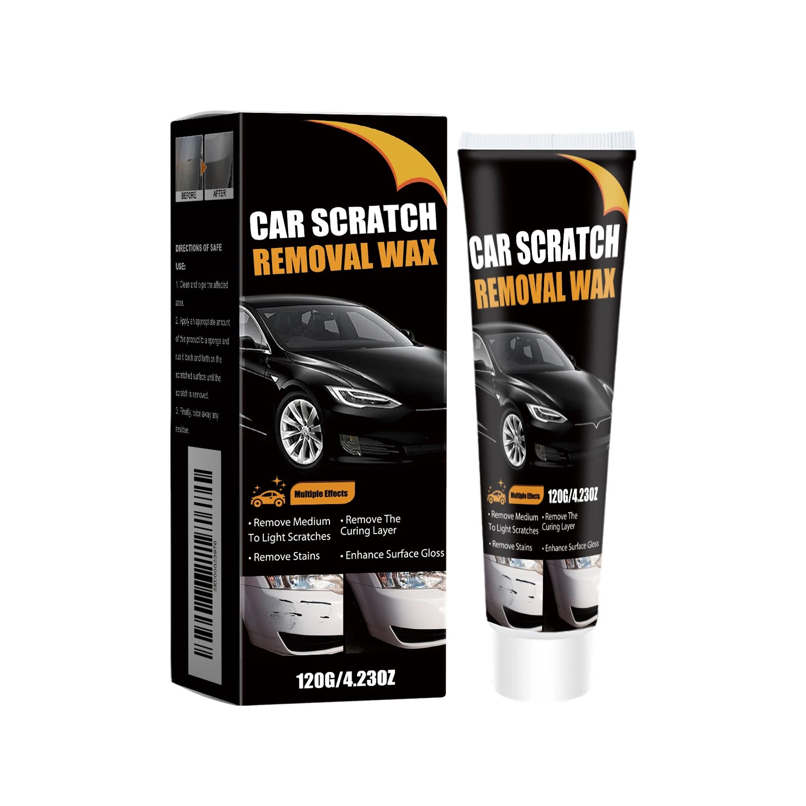 Car Scratch Removal Cream for Light/Medium Scratches, Stain Removal Restores Gloss Gentle Paint Polish for All Auto Finishes Peaceful Pleasures Health and Wellness 120g boxed
