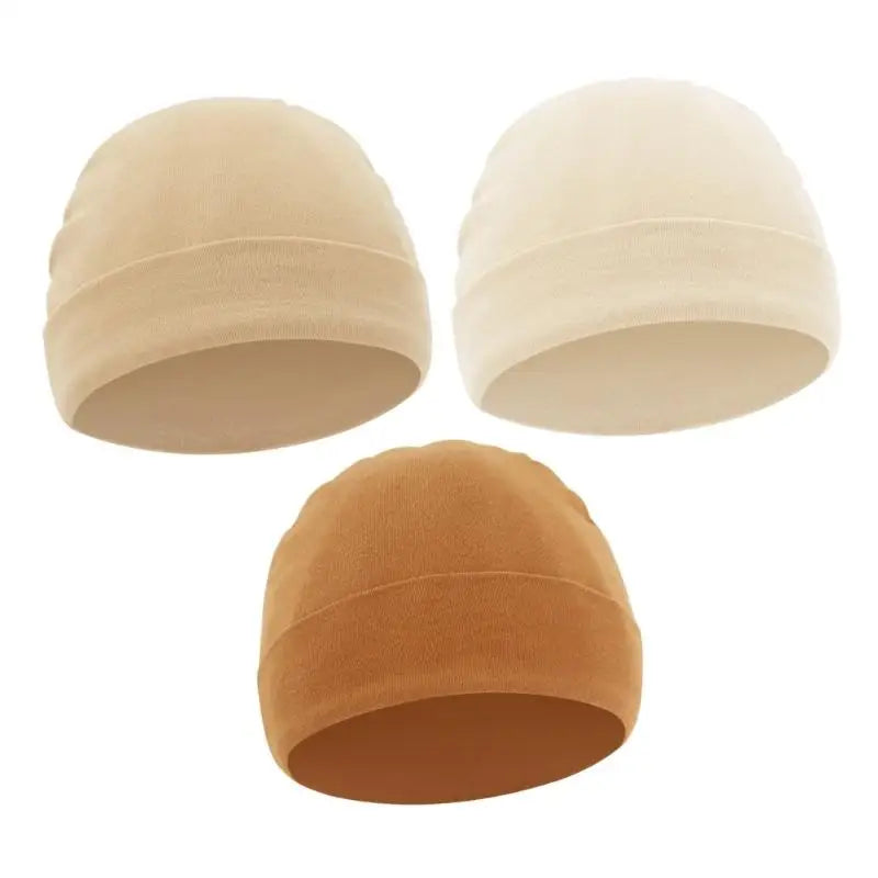 3-Pack Soft Cotton Baby Hats | Newborn Caps 0–6 Months