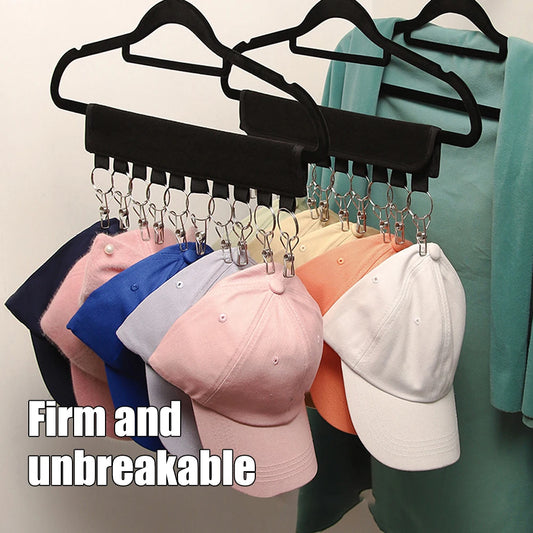 10 Clip Multifunctional Clothes And Hat Clip Portable Household No Punching Velcro Hat Storage Clothes Clip Baseball Cap Storage Peaceful Pleasures Health and Wellness