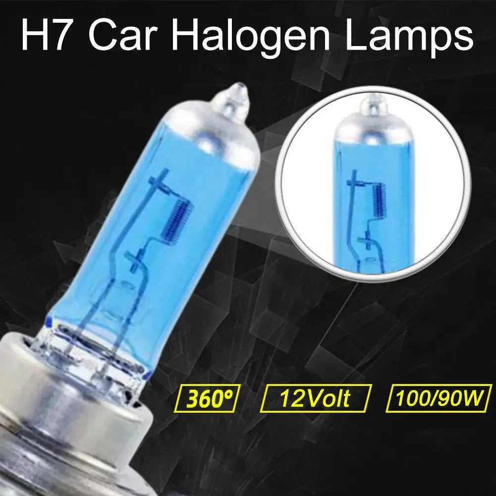 2pcs Lamp Light Effect Hid 12v Bulb Car Lamps H7 LED 100W 6000K Xenon Hid Super White Effect Look Headlight Lamp Light Peaceful Pleasures Health and Wellness