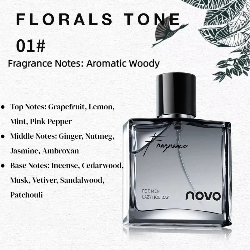 Business Men's Perfume Lasting Fragrance Fresh Temptation Natural Wood Fragrance Holiday Date Highend Gift For Boyfriend Perfume Peaceful Pleasures Health and Wellness 01 FLORALS TONE