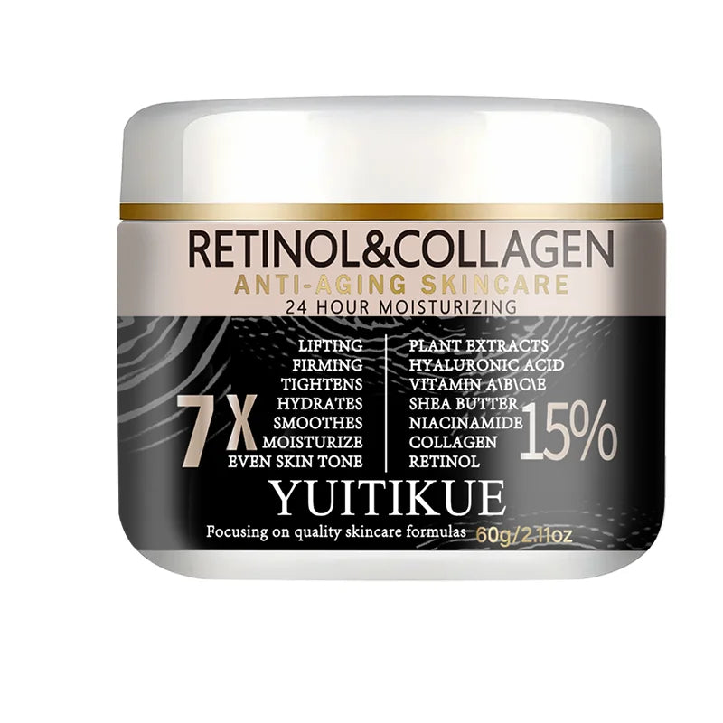 YUITIKUE Retinol & Collagen Anti-Aging Cream 60g, 7X Effect 24H Moisturizing for Lifting, Firming & Even Skin Tone Peaceful Pleasures Health and Wellness 1pc