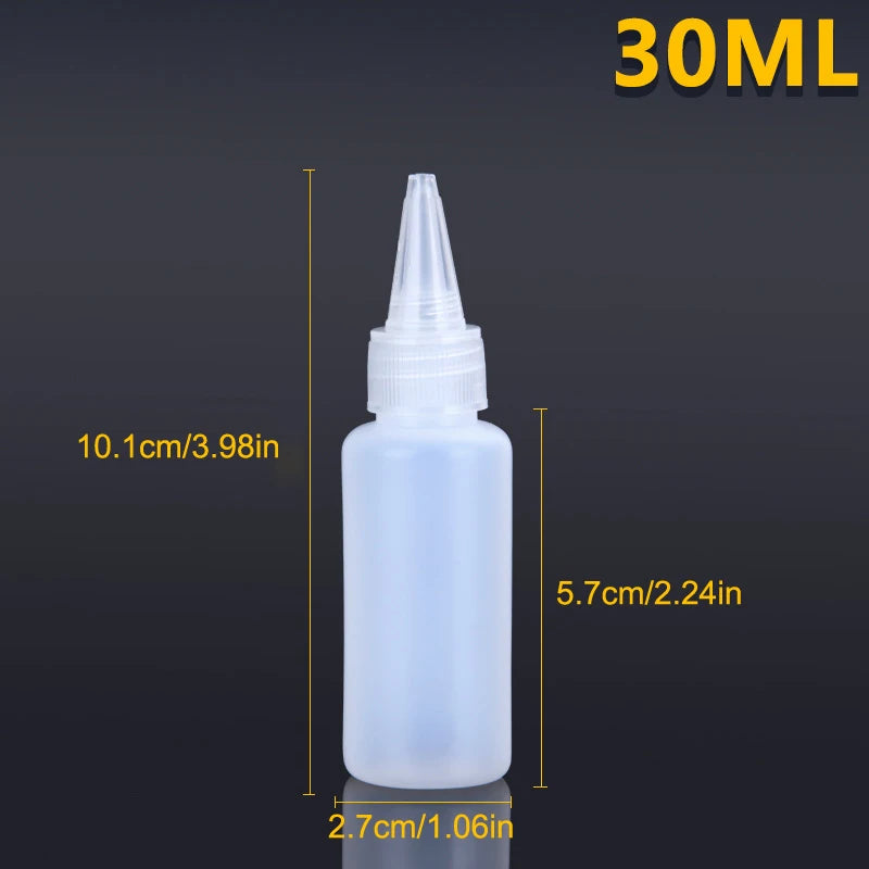 10-1000ML Empty Plastic Squeeze Dropper Bottle With Screw Cap Semi-transparent Eyes Liquid Ink Oil Paint Pigment Container Peaceful Pleasures Health and Wellness 30ml