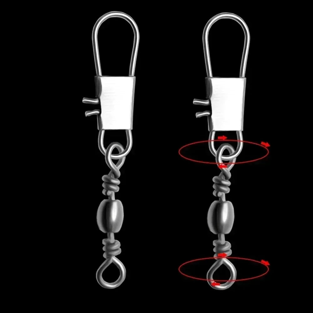 30/50/100pcs Fishing Ball Bearing Carp Tools Boat Hook Goods Accessories Professional Interlock Bait Tool Hooks Tackle Sports Peaceful Pleasures Health and Wellness