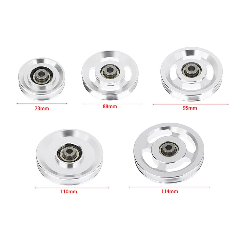 73/88/95/110/114MM Pulley Wheel Aluminium Alloy Bearing Pulley Wheel Replacement Universal Gym Accessory Bearing Pulley Wheel Peaceful Pleasures Health and Wellness