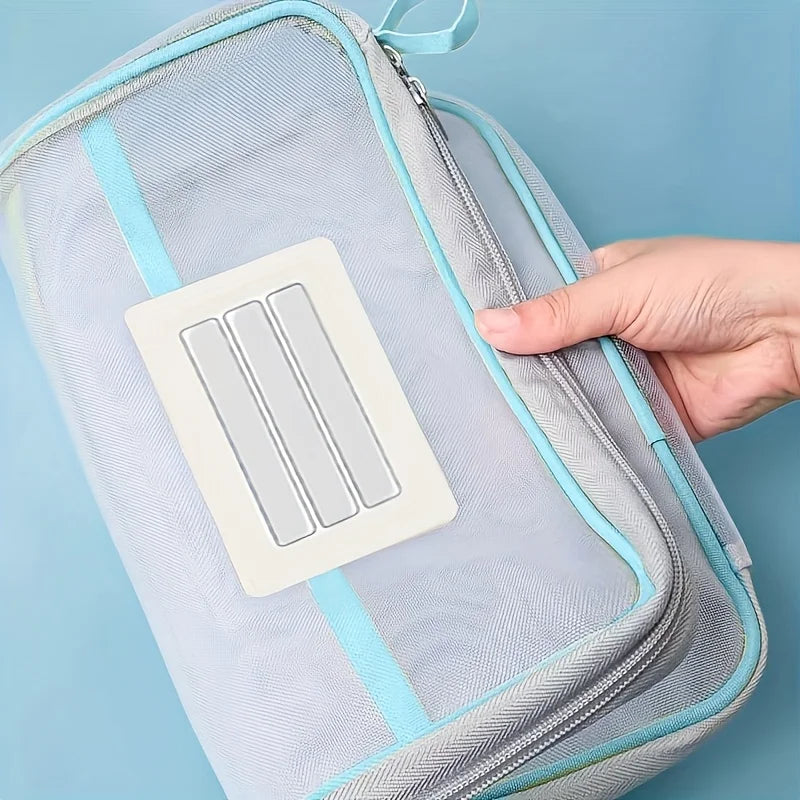 A4 Zipper File Folder – 3-Layer Nylon Mesh Document Organizer