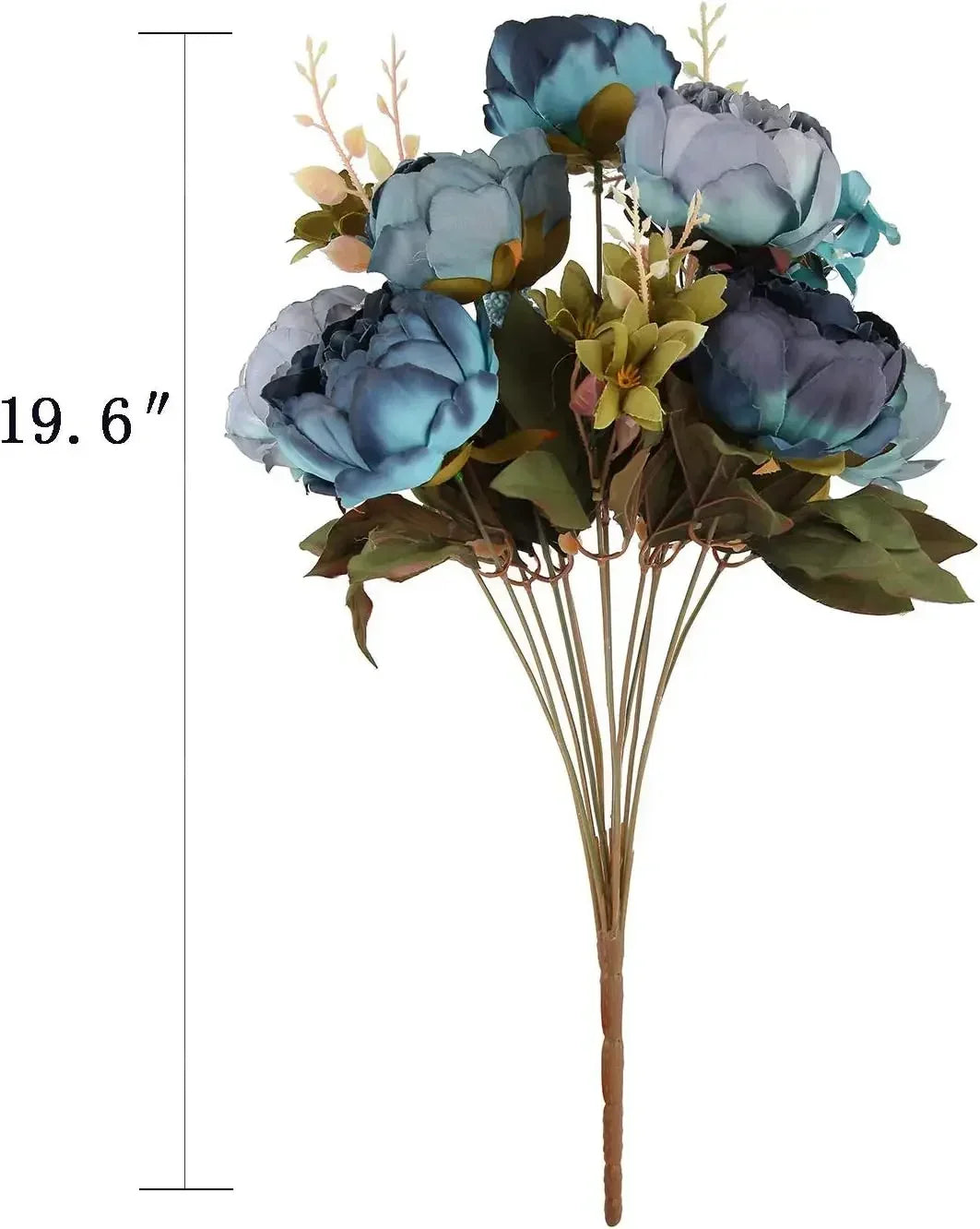 Silk Peony Artificial Flower Bouquet | 13 Stems Wedding Décor