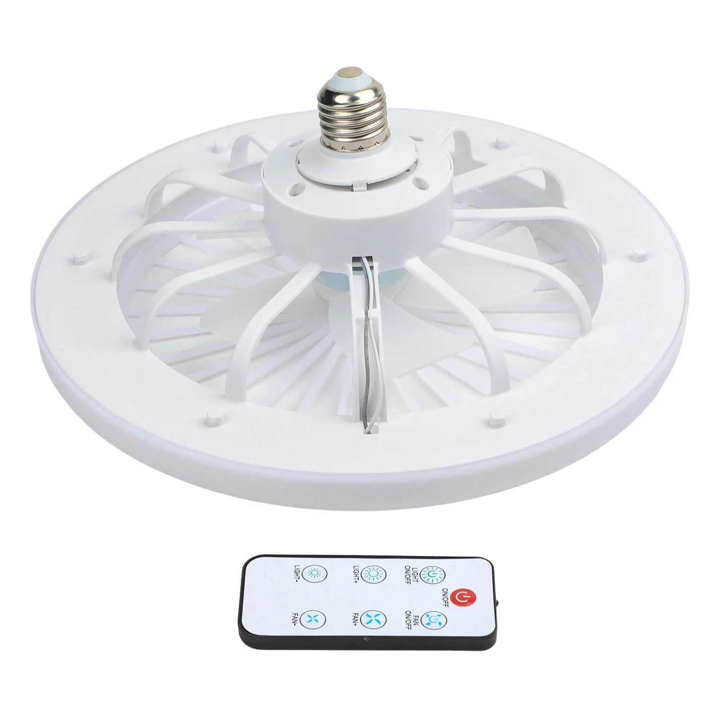 E27 Household Energy-saving Fan Bulb Living Room Remote Control Screw