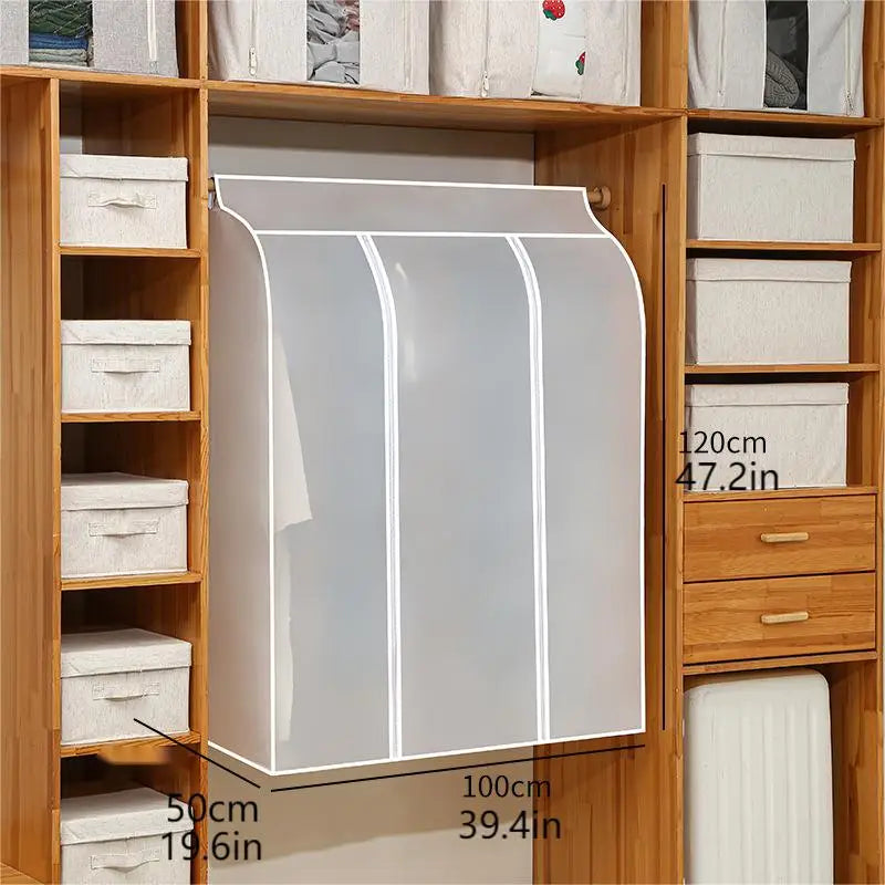 1pc Clothes Dust Cover Wardrobe Hanging Window Dust Cover Clothing Cover Cloth Household Clothing Cover Hanging Clothes Bag Peaceful Pleasures Health and Wellness 50X100X120CM