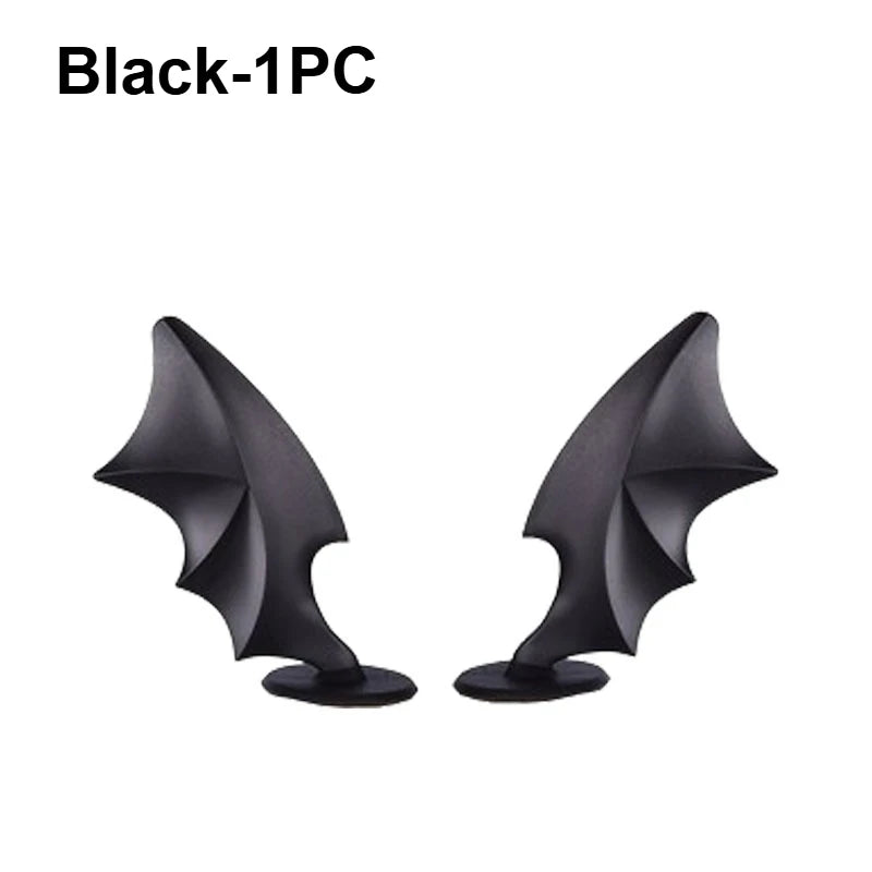 Devil Horn Wing Helmet Decor – Halloween Motorcycle Accessory