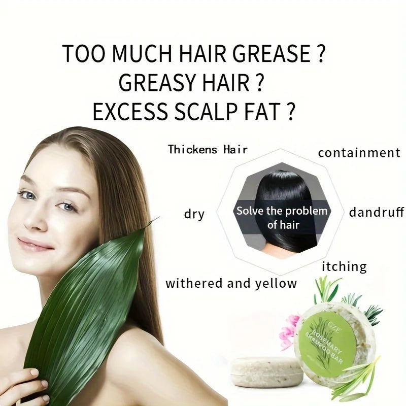 GZE Rosemary Shampoo Bar – Oil Control & Hair Strengthening Rosemary Shampoo Bar Peaceful Pleasures Health and Wellness