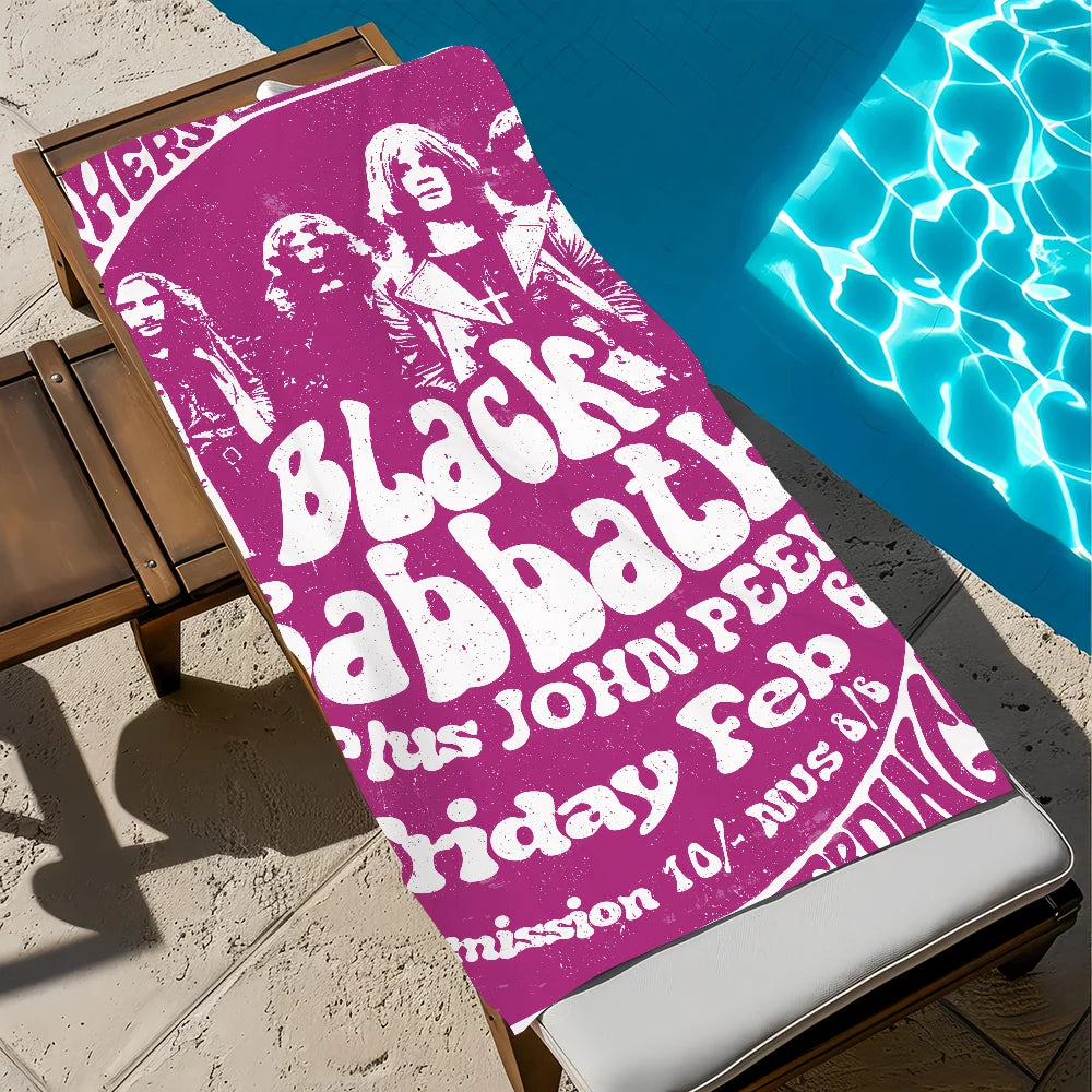Black Sabbath Anime Quick-Dry Beach Towel | Soft & Lightweight Quick-Dry Beach Towel Peaceful Pleasures Health and Wellness z6 STJ80x160CM