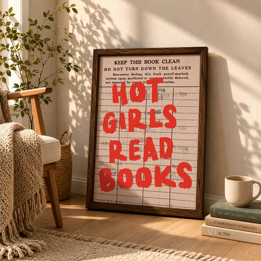 Nordic Book Lover Quote Canvas Wall Art | Modern Library Print Canvas Wall Art Peaceful Pleasures Health and Wellness