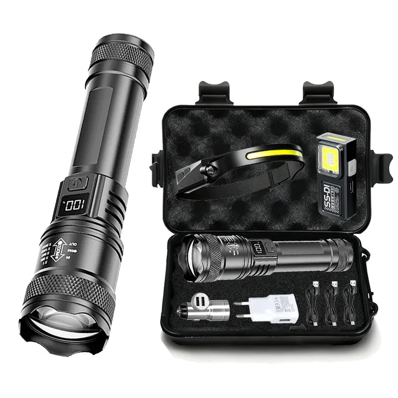 ZHIYU 2000LM LED Flashlight & Headlight Set | Rechargeable