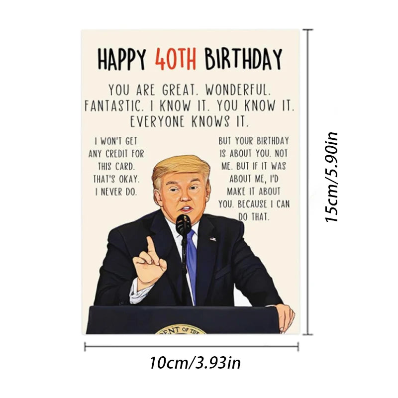 Funny Happy 40th Birthday Card for Women & Men | Humorous