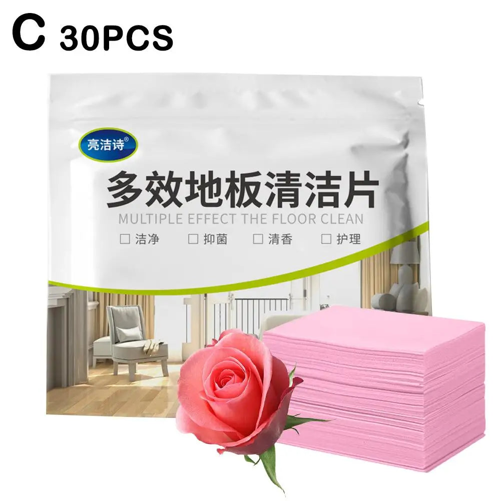 30PCS Mopping Floor Wiping Sheet Floor Cleaning Slice with Ability To Remove Dirt Household Ceramic Floor Tile Cleaning Tool Peaceful Pleasures Health and Wellness C