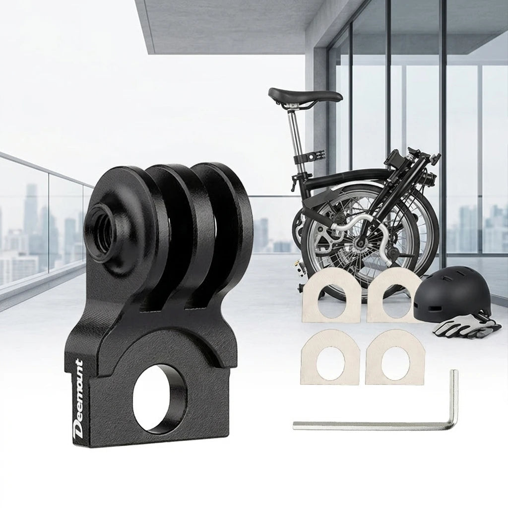 Brompton-Folding Bike GoPro Seatpost Mount Garmin-Compatible Bracket Aluminum Alloy Universal Accessory Peaceful Pleasures Health and Wellness